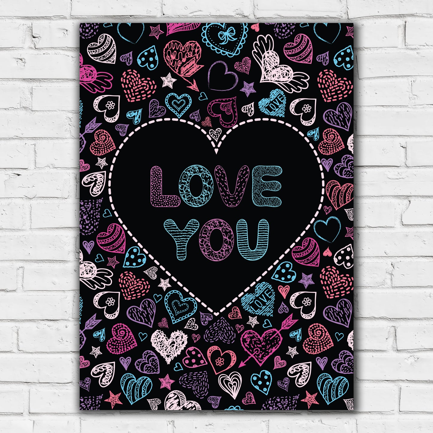 Heart Print - Love You Poster Wall Art