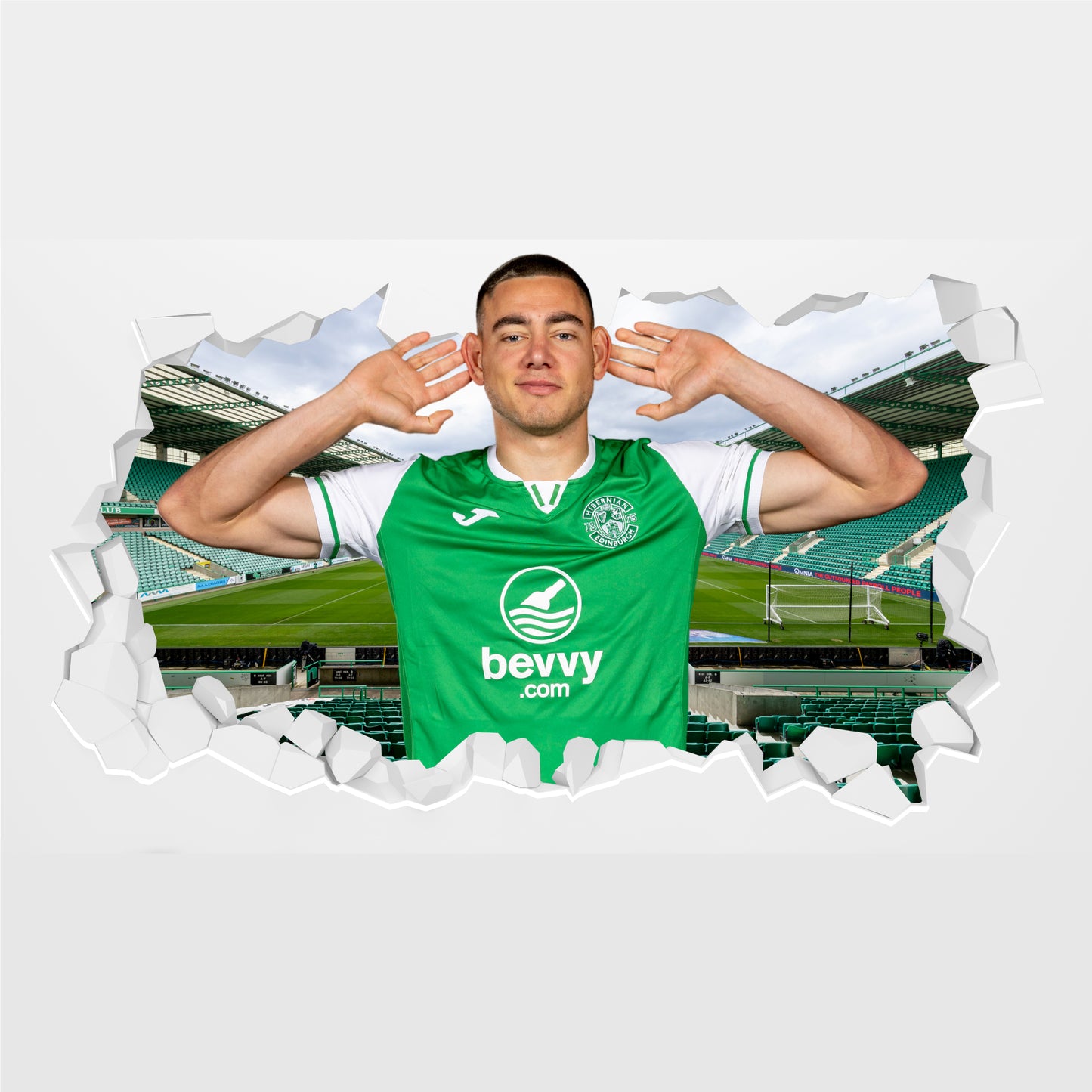 Hibernian F.C. Lewis Miller 24-25 Broken Wall Sticker