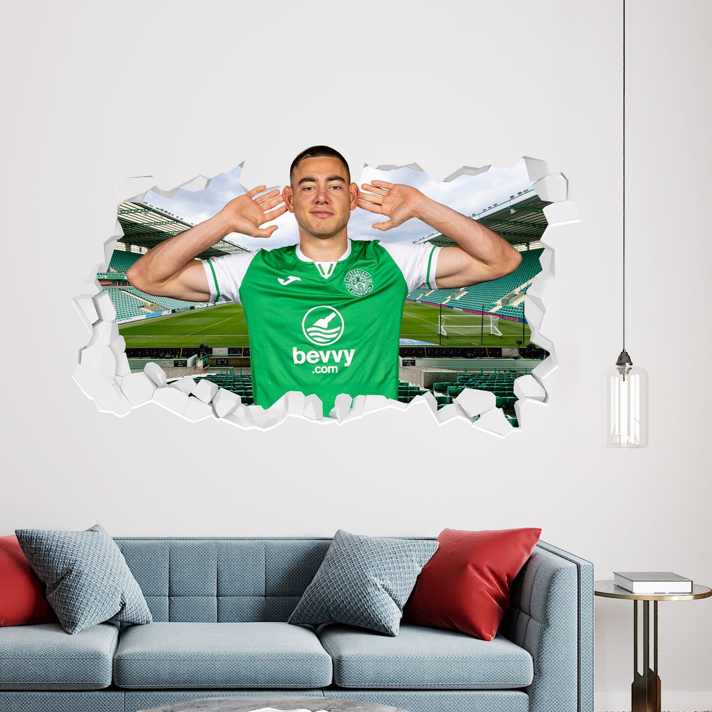Hibernian F.C. Lewis Miller 24-25 Broken Wall Sticker