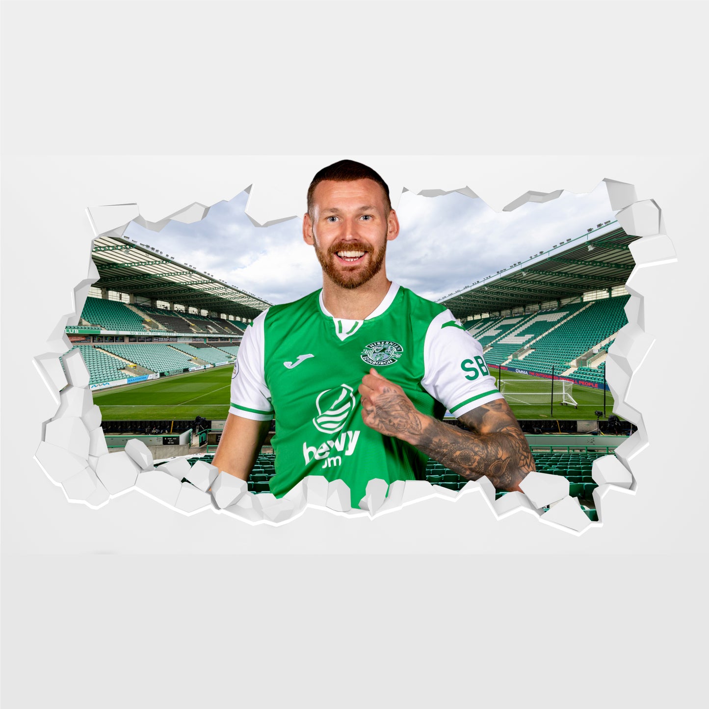 Hibernian F.C. Martin Boyle 24-25 Broken Wall Sticker