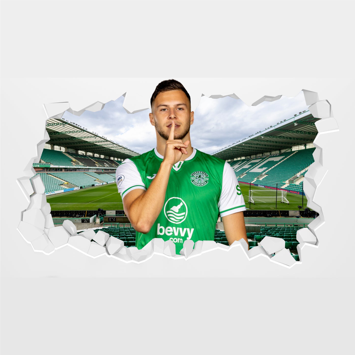 Hibernian F.C. Mykola Kukharevych 24-25 Broken Wall Sticker