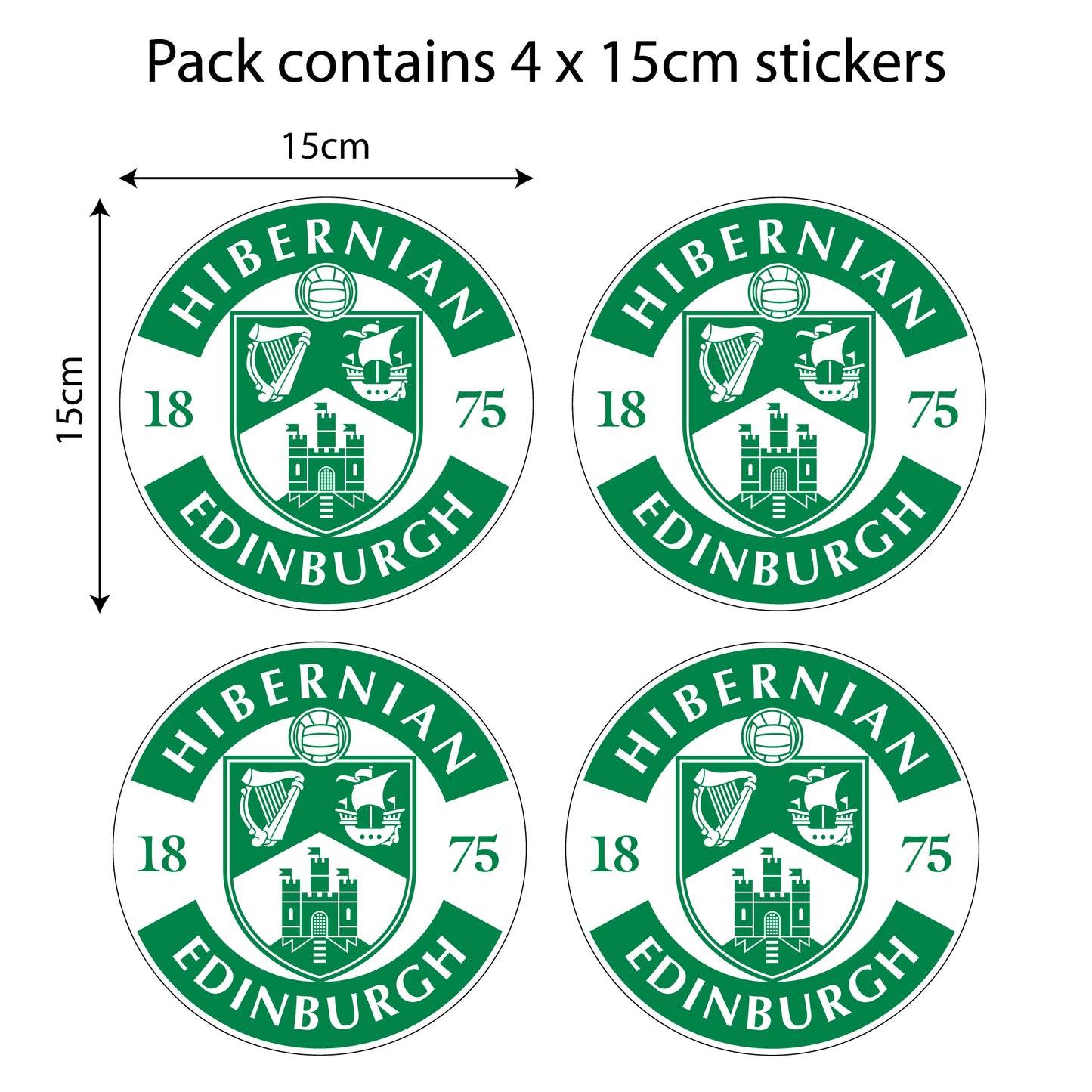 Hibernian Football Club - Car Sticker Pack