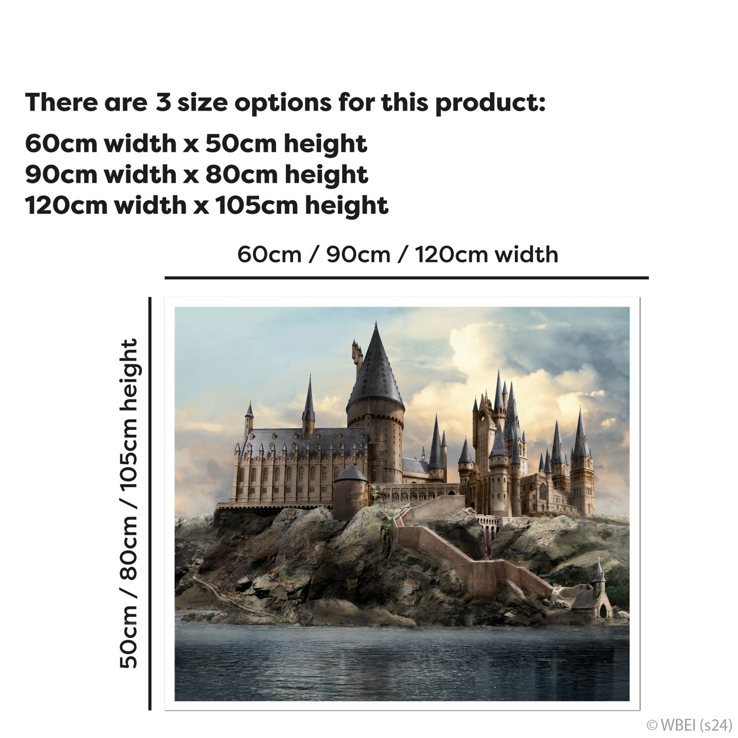 HARRY POTTER Wall Sticker – Hogwarts Daytime Wall Decal Wizarding World Art
