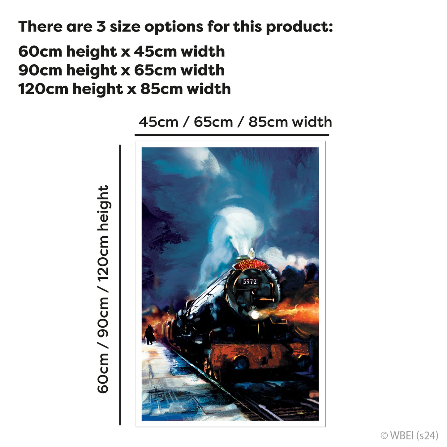 HARRY POTTER Wall Sticker – Hogwarts Express Watercolour Wall Decal Wizarding World Art