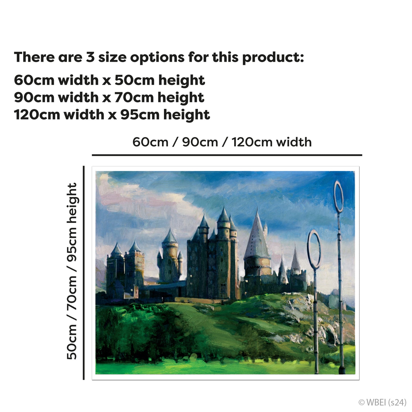HARRY POTTER Wall Sticker – Hogwarts Watercolour Wall Decal Wizarding World Art
