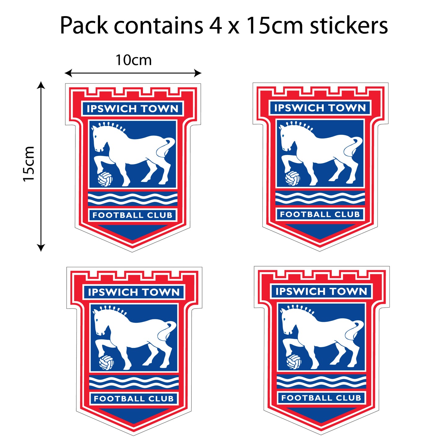 Ipswich Football Club - Car Sticker Pack