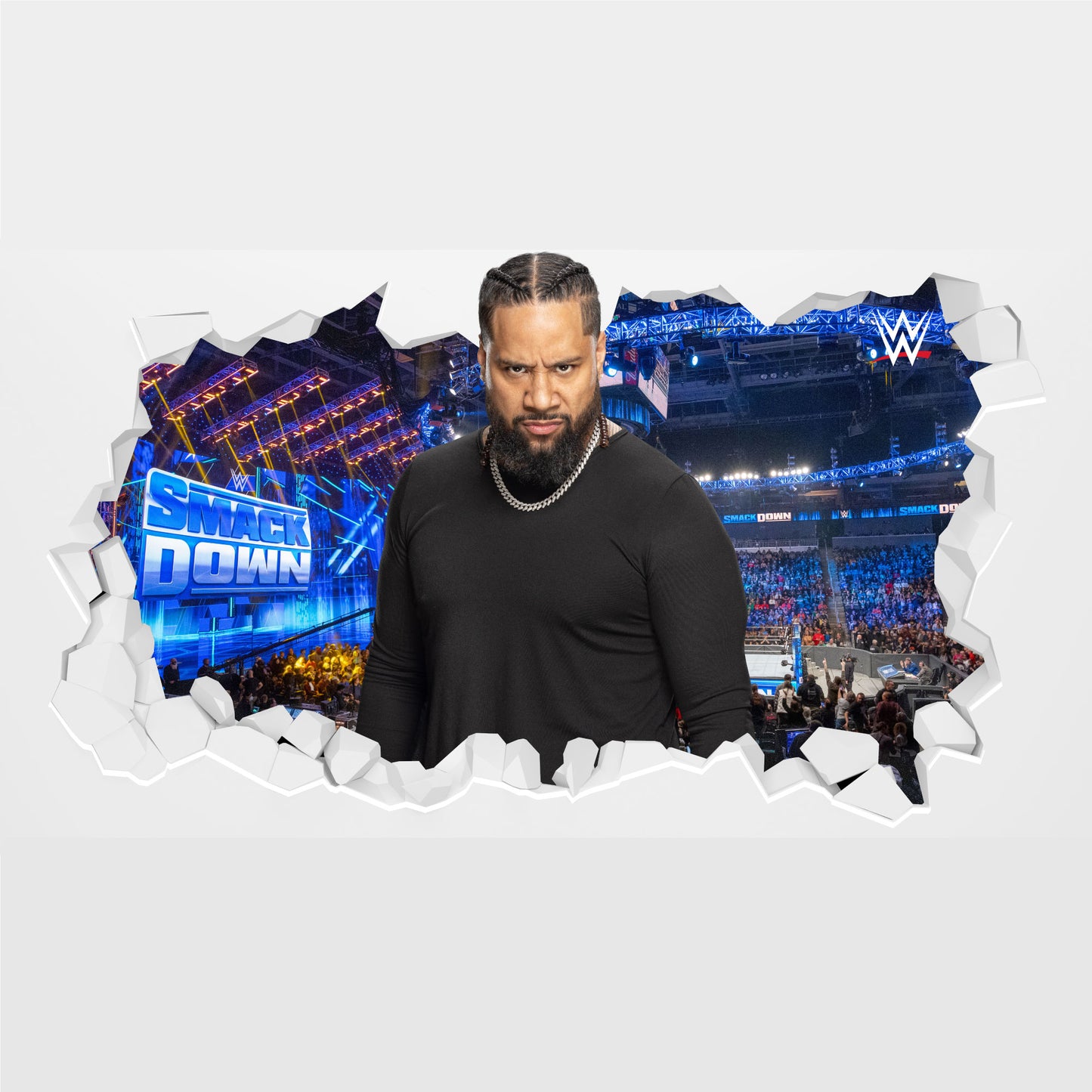 WWE Wall Sticker - Jimmy Uso Broken Wall