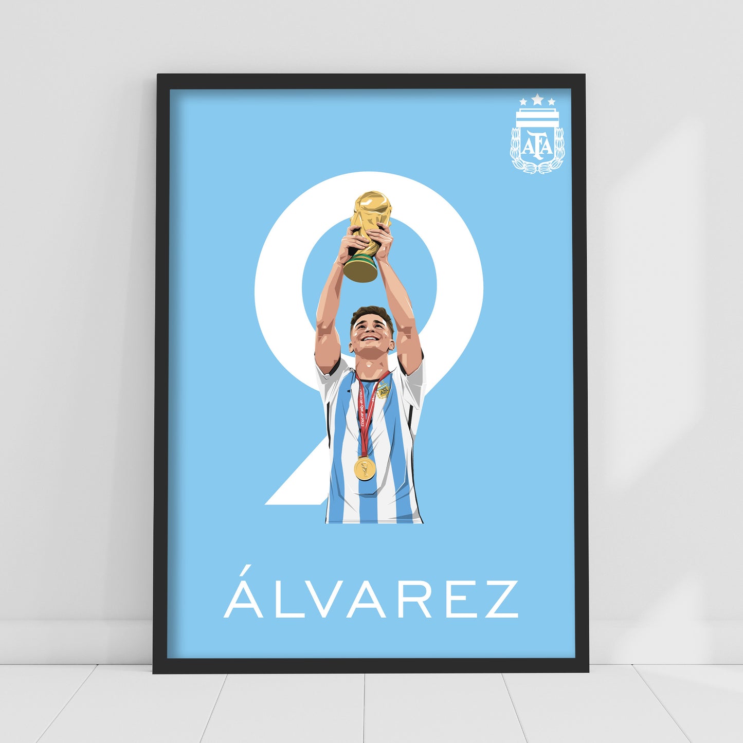 Argentina Print - Julian Alvarez Illustration Poster