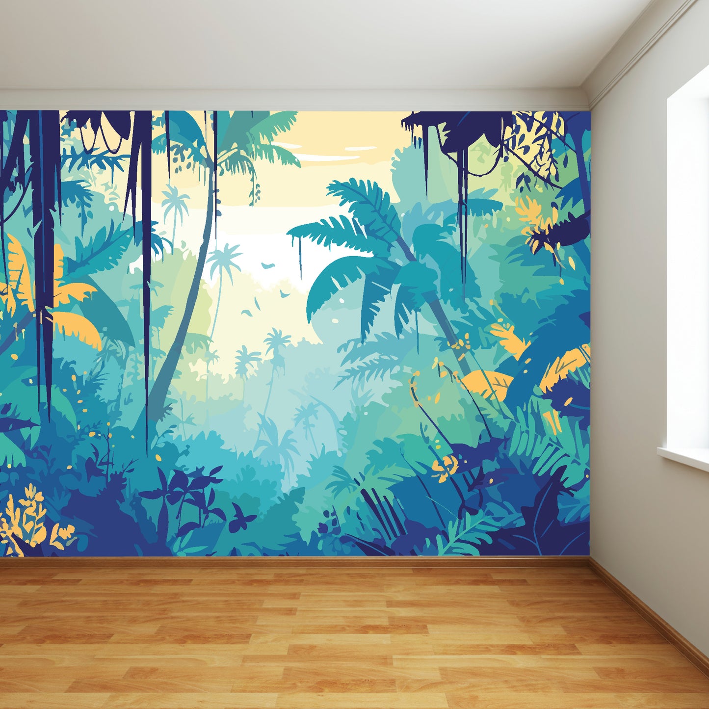 Jungle At Dusk Full Wall Mural