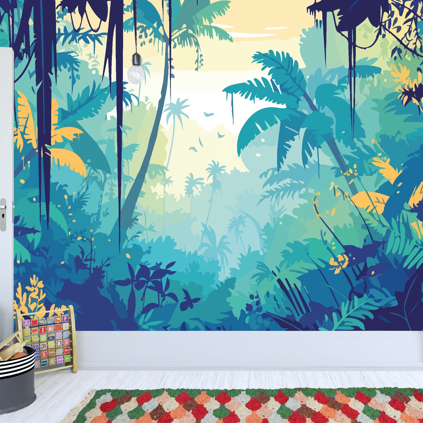 Jungle At Dusk Full Wall Mural