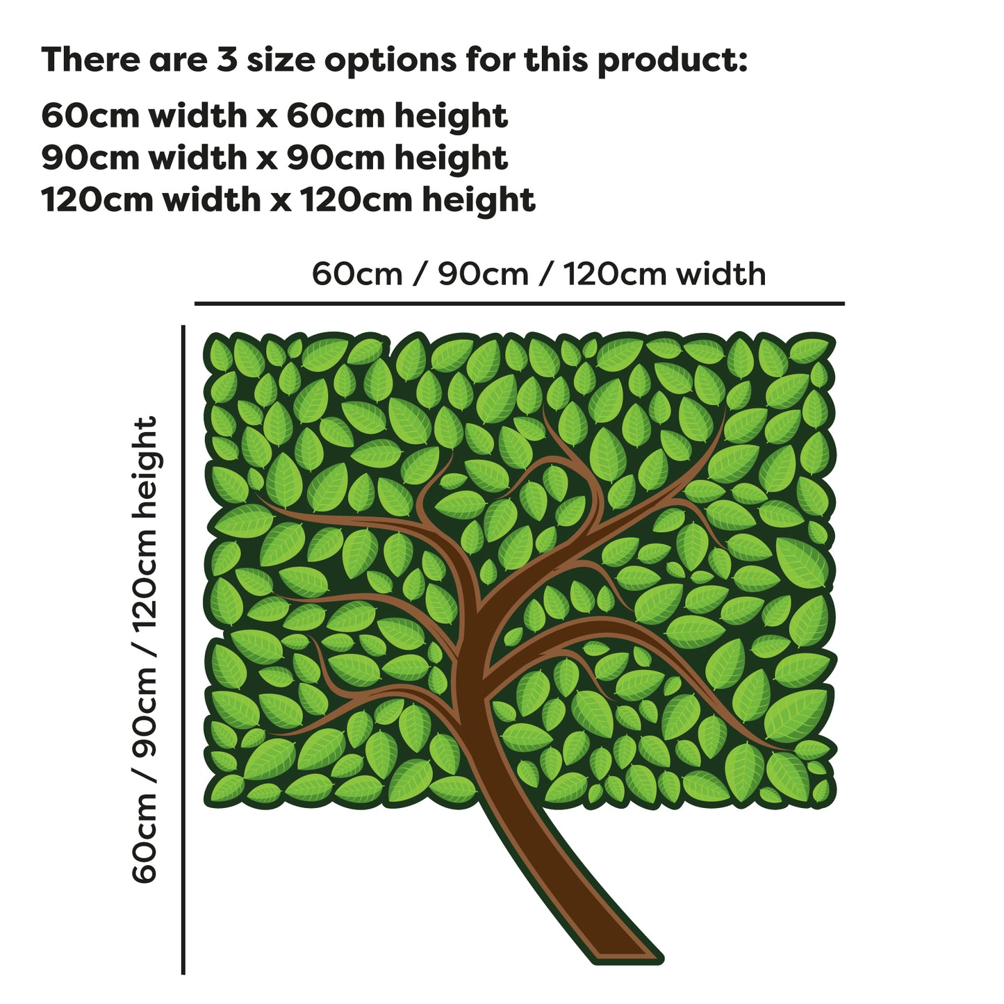 Tree Wall Sticker - Leaves on Tree Decal Wall Art