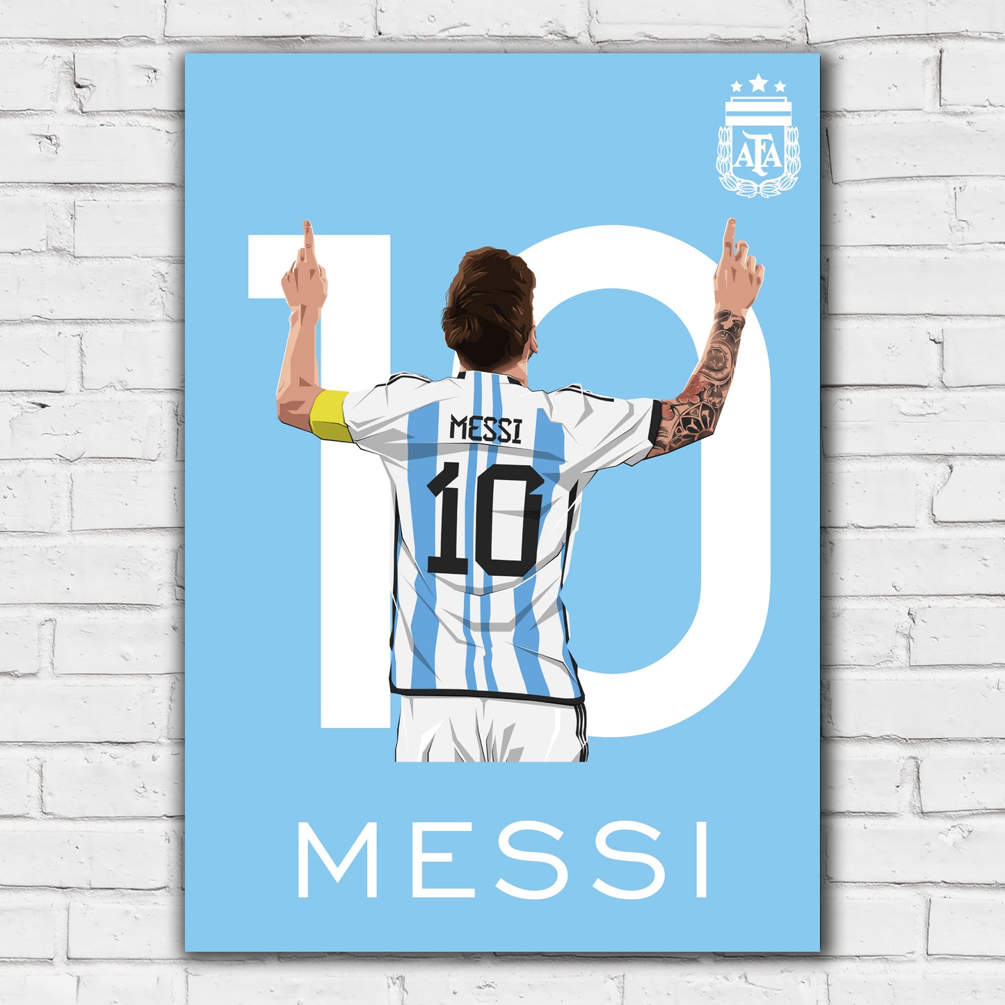 Argentina Print - Lionel Messi Illustration Poster