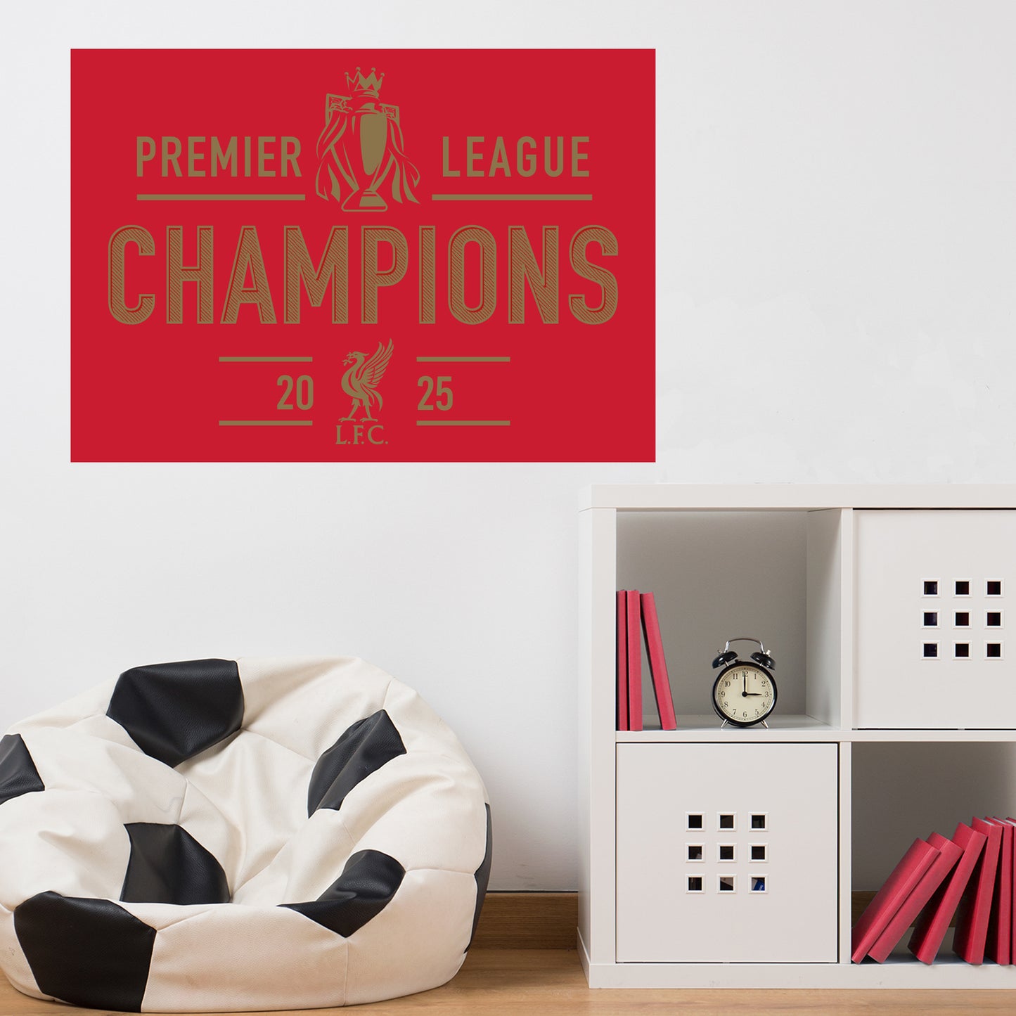Liverpool FC Wall Sticker - Premier League Champions 2025 Wall Decal