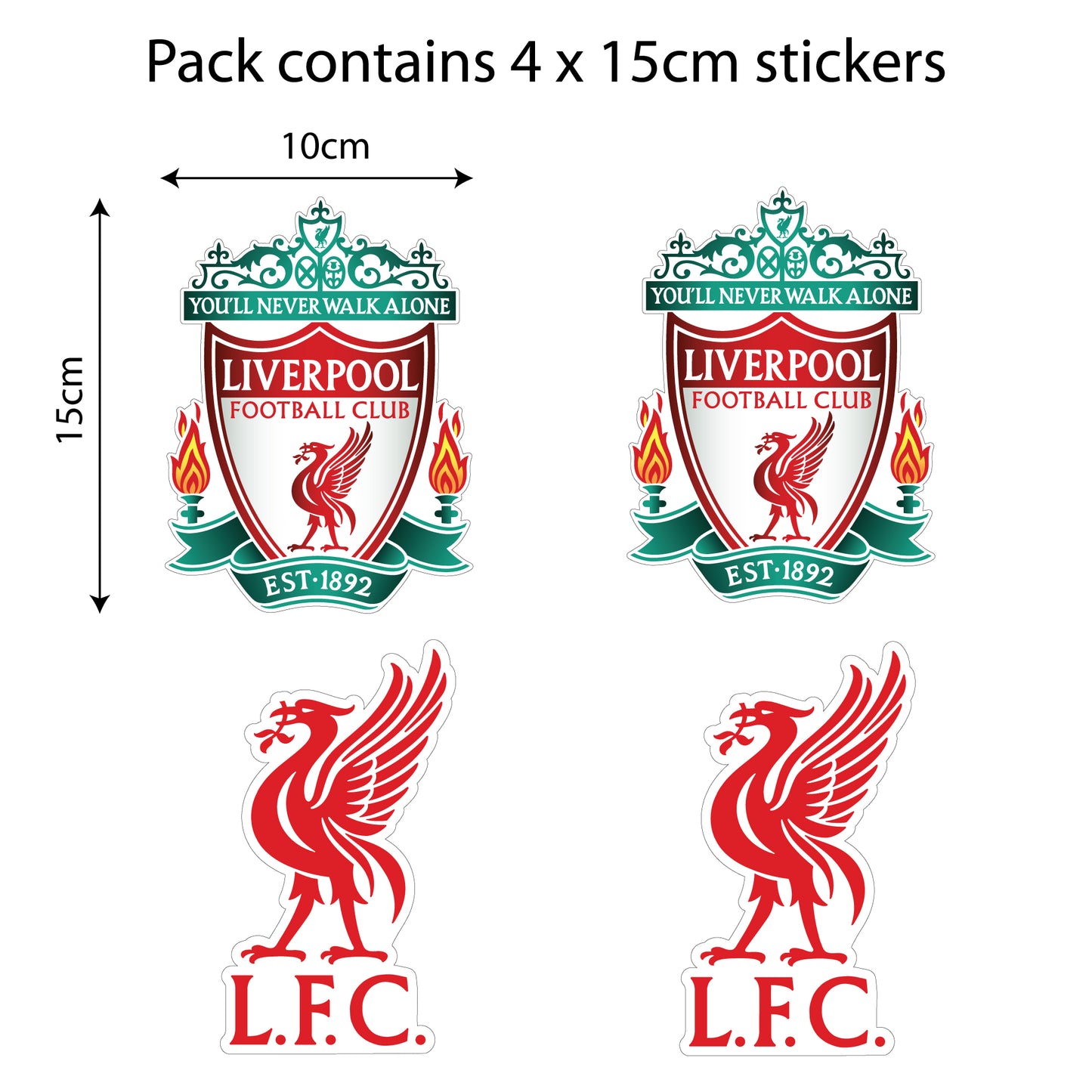 Liverpool Football Club - Car Sticker Pack