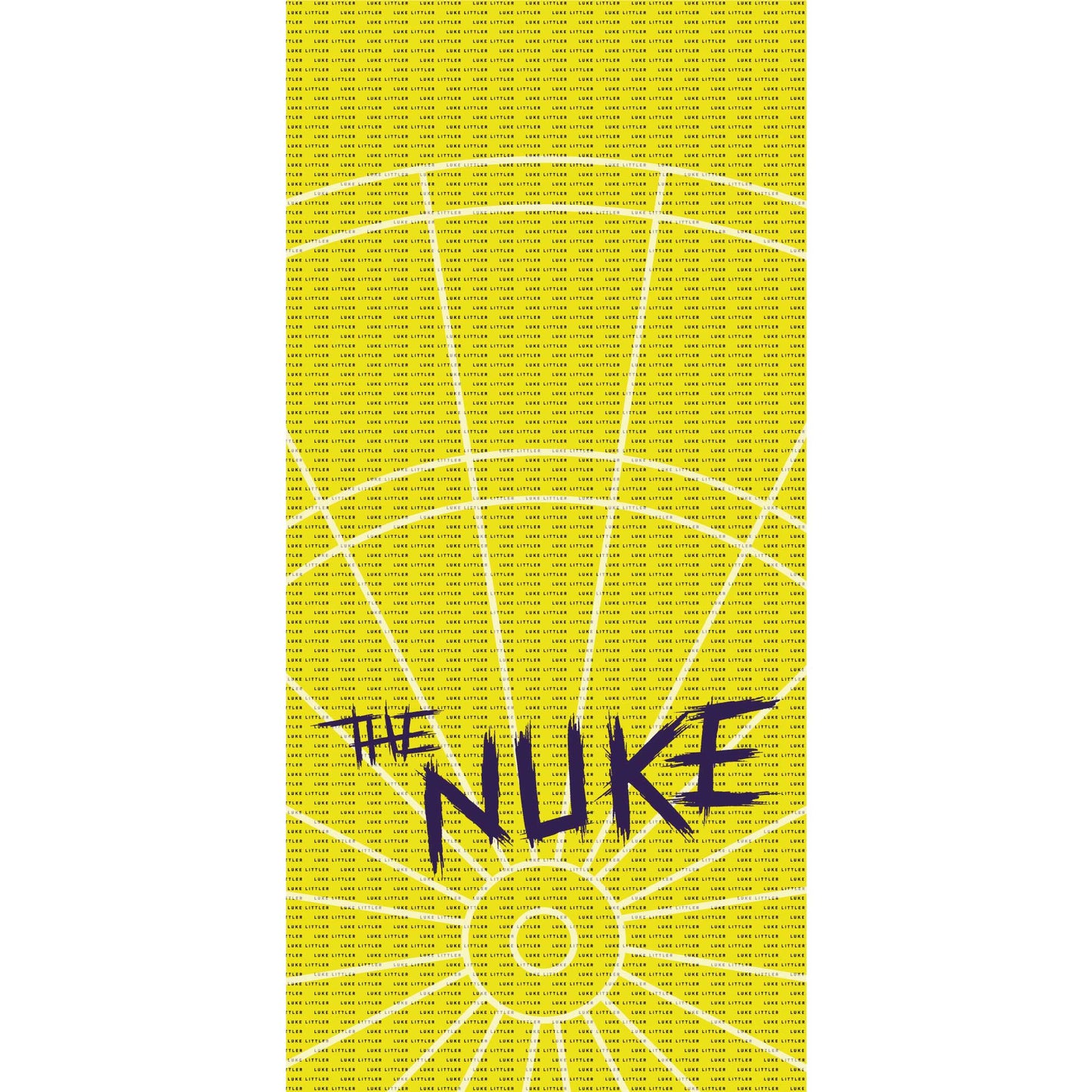 Luke Littler Dart Board Backdrop - Yellow Repeat Name Wall Sticker