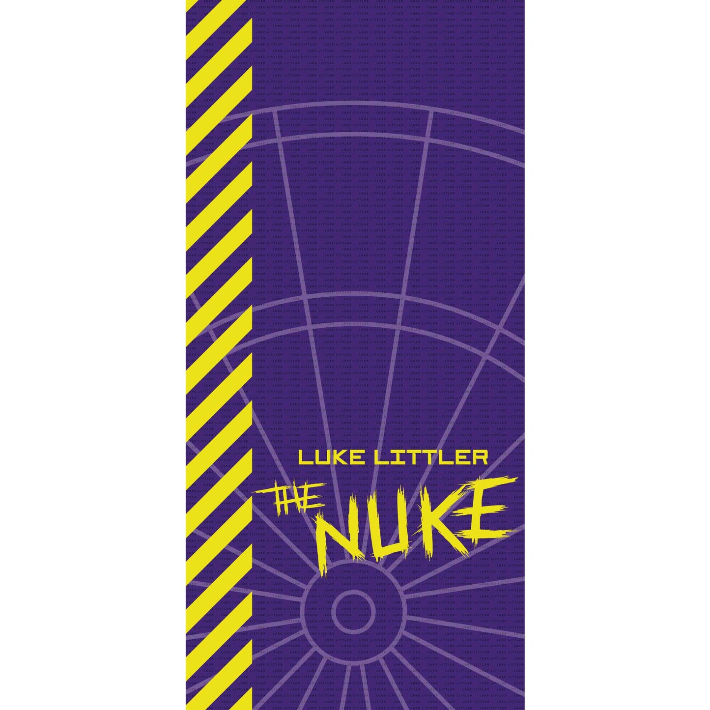 Luke Littler Dart Board Backdrop - Purple Camo with Left Neon Stripes Wall Sticker