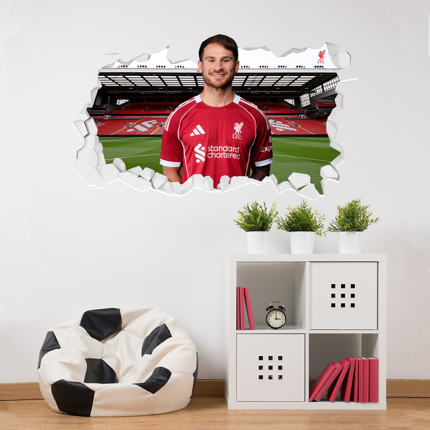 Liverpool FC Wall Sticker - Mac Allister 25/26 Broken Wall Decal