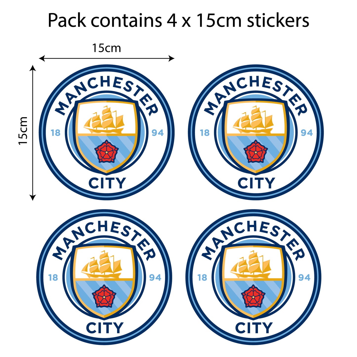 Manchester City Football Club - Car Sticker Pack