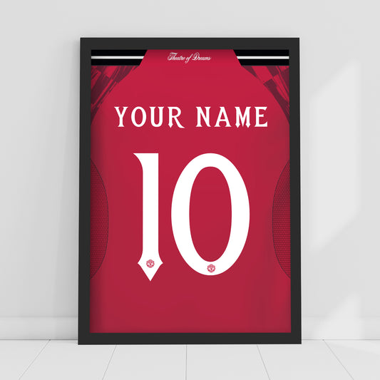 Manchester United FC Print - 25/26 Personalised Shirt Pattern Design