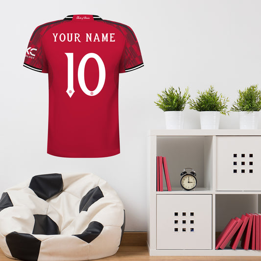 Manchester United F.C. - Personalised 25/26 Shirt Wall Sticker