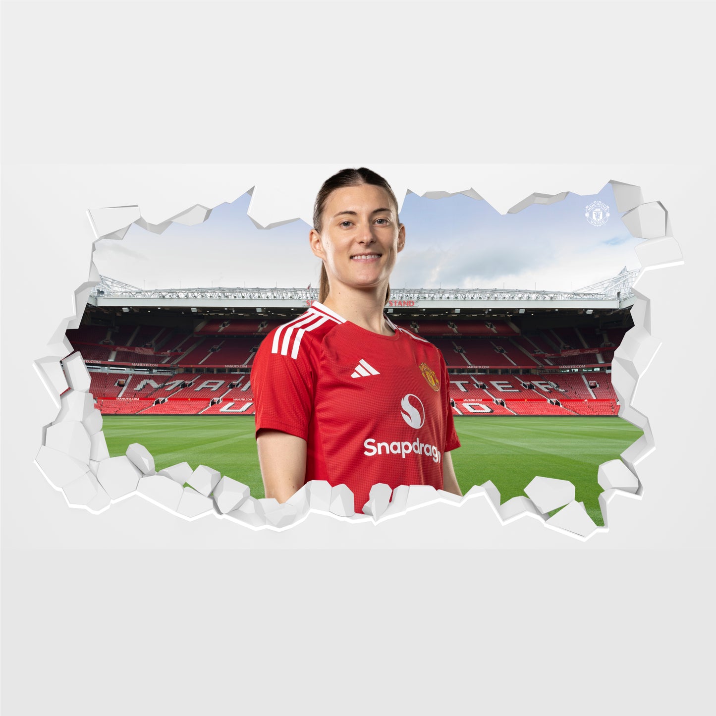 Manchester United FC Wall Sticker - Blundell 24/25 Broken Wall Decal