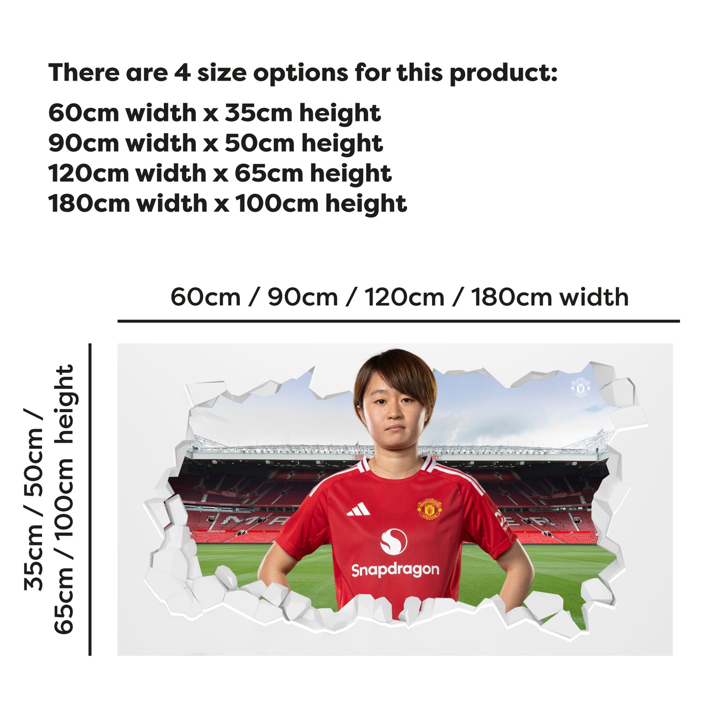 Manchester United FC Wall Sticker - Miyawaza 24/25 Broken Wall Decal