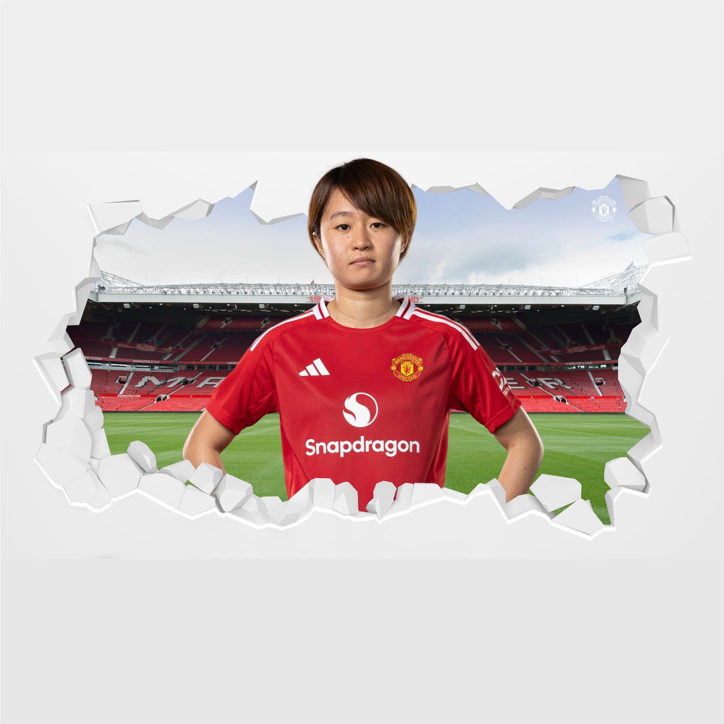 Manchester United FC Wall Sticker - Miyawaza 24/25 Broken Wall Decal