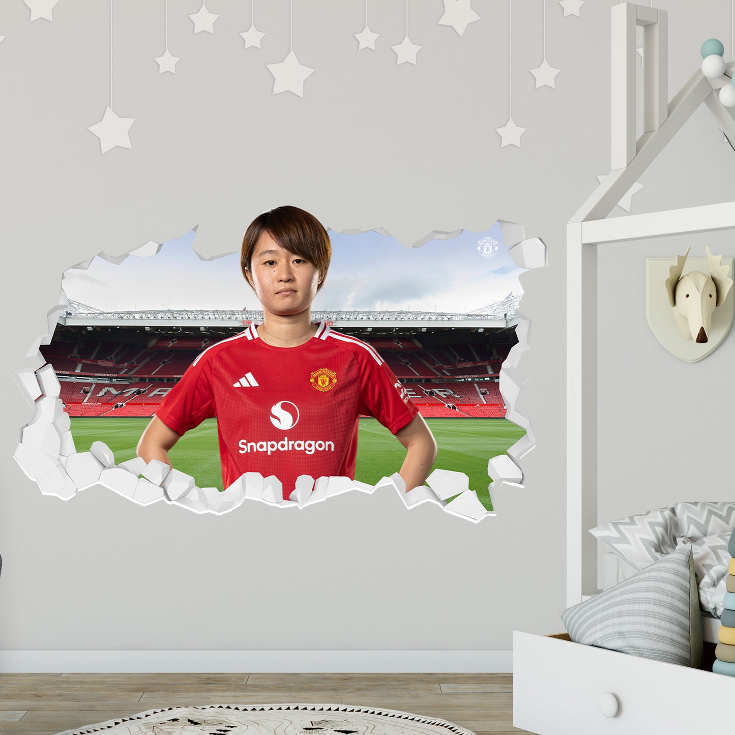 Manchester United FC Wall Sticker - Miyawaza 24/25 Broken Wall Decal