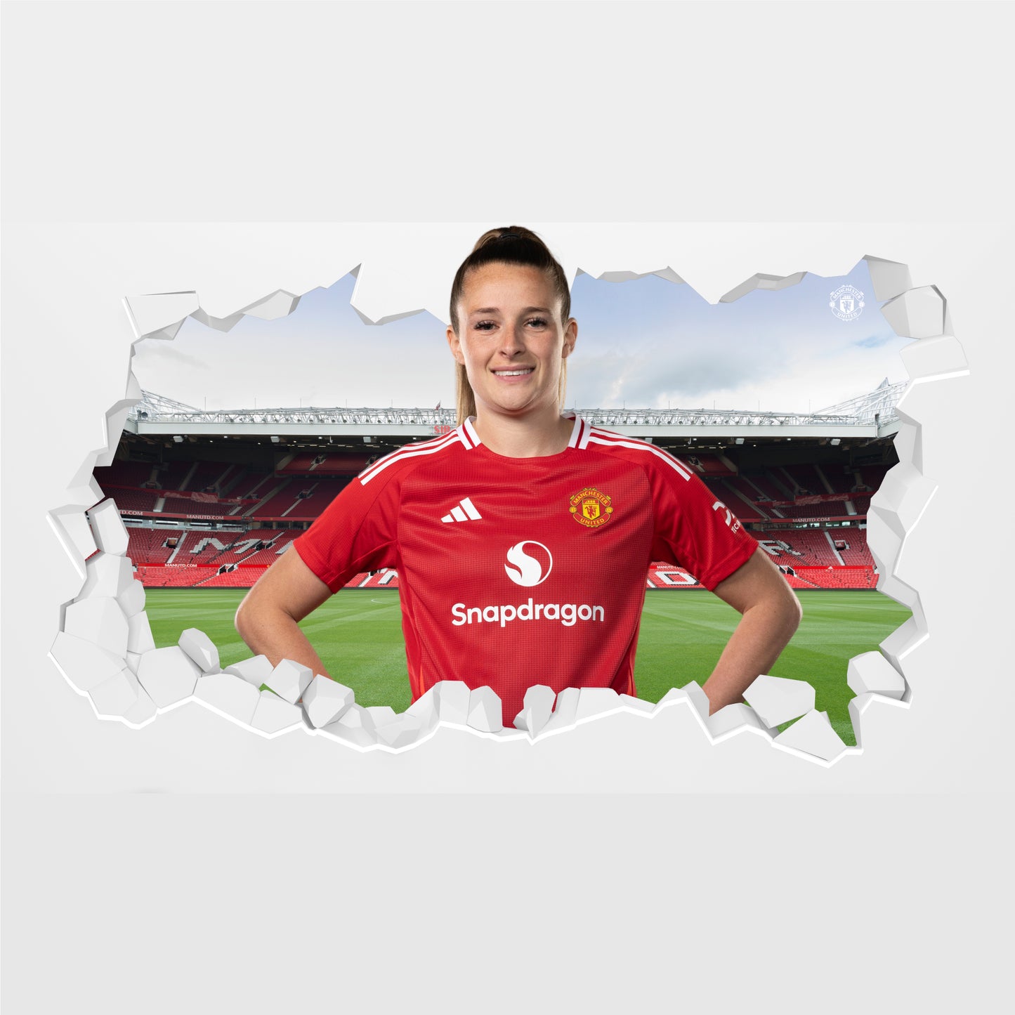 Manchester United FC Wall Sticker - Ella Toone 24/25 Broken Wall Decal