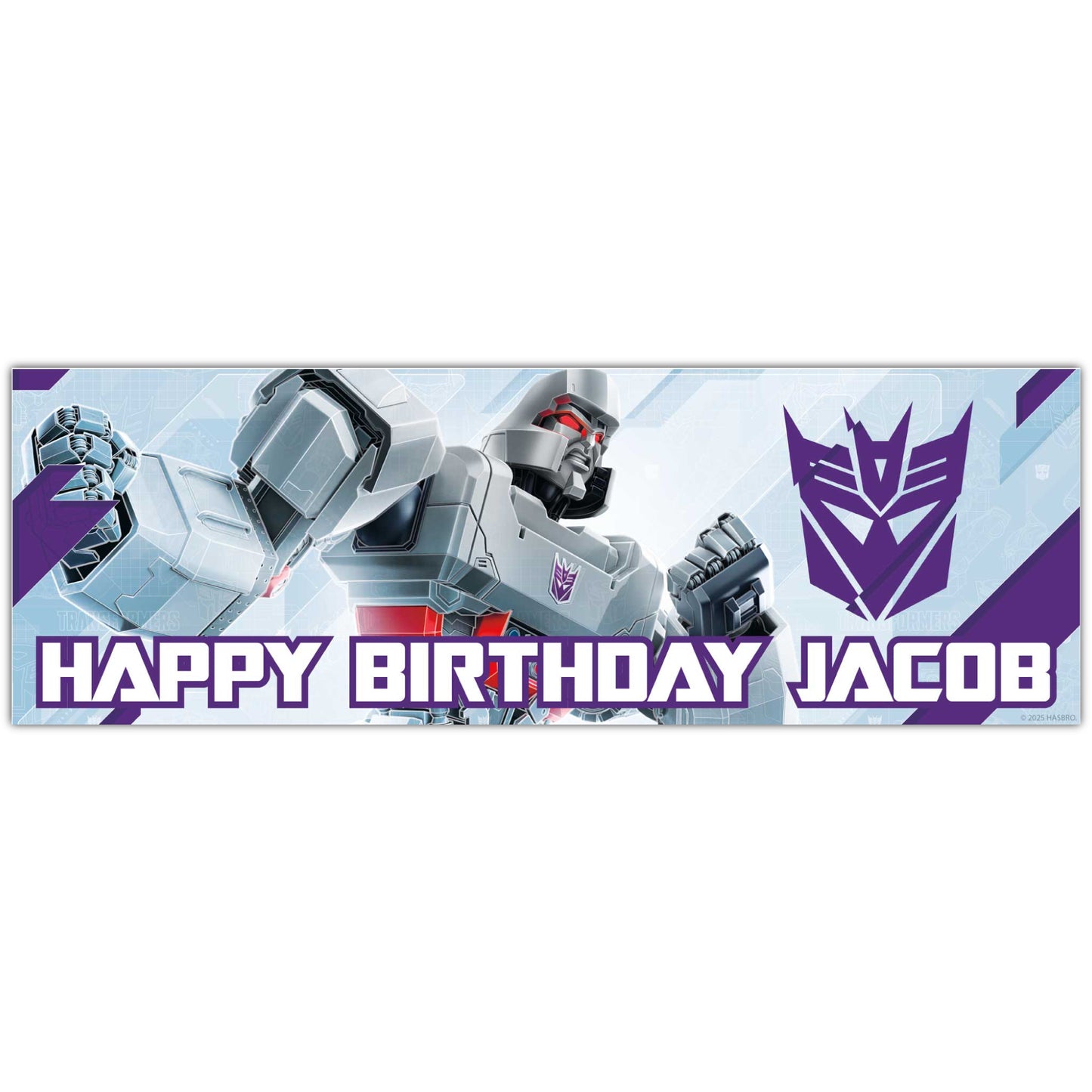 Transformers Birthday - Megatron Personalised Banner Wall Sticker