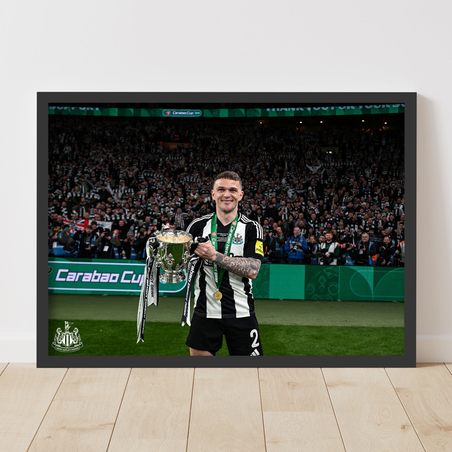 Newcastle United Cup Winners Print - Trippier with Trophy Poster