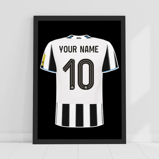 Newcastle United FC Print - 25-26 Personalised Shirt Design Poster Football Wall Art
