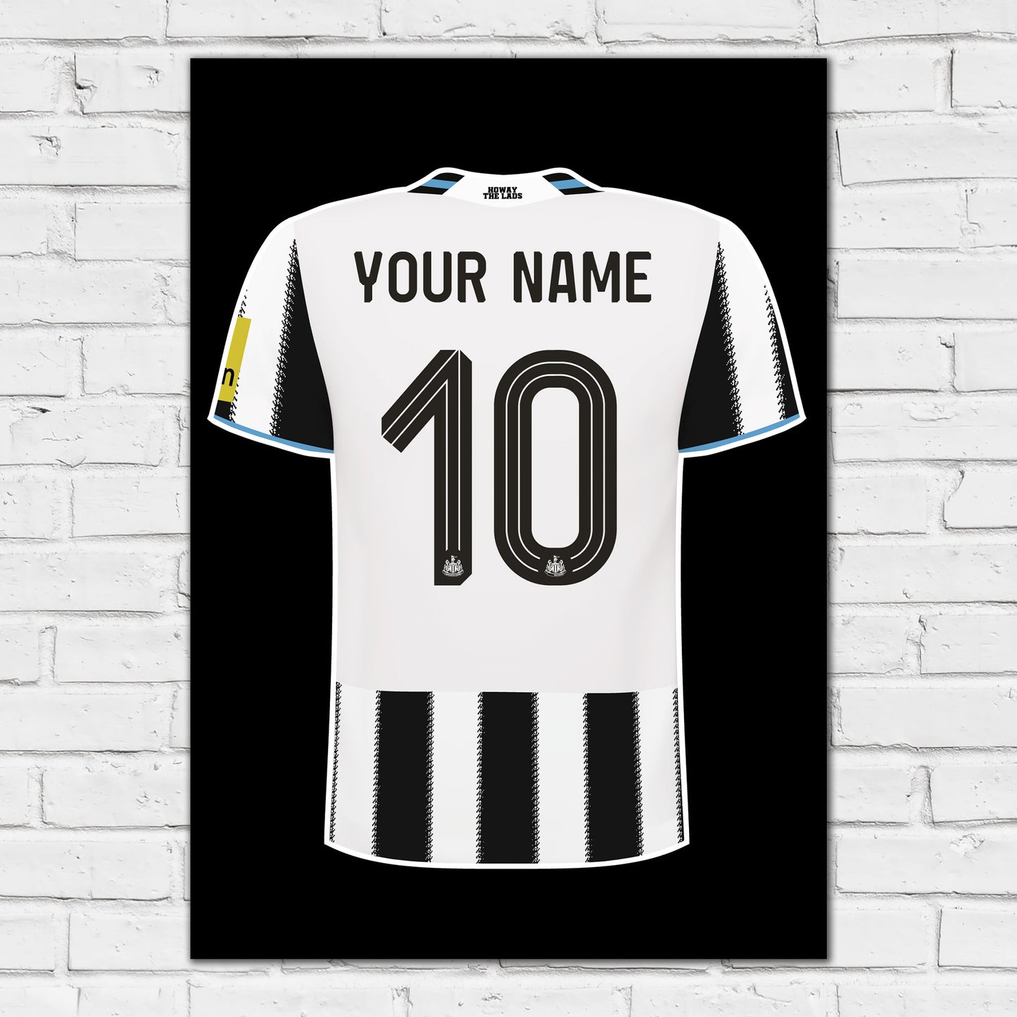 Newcastle United FC Print - 25-26 Personalised Shirt Design Poster Football Wall Art