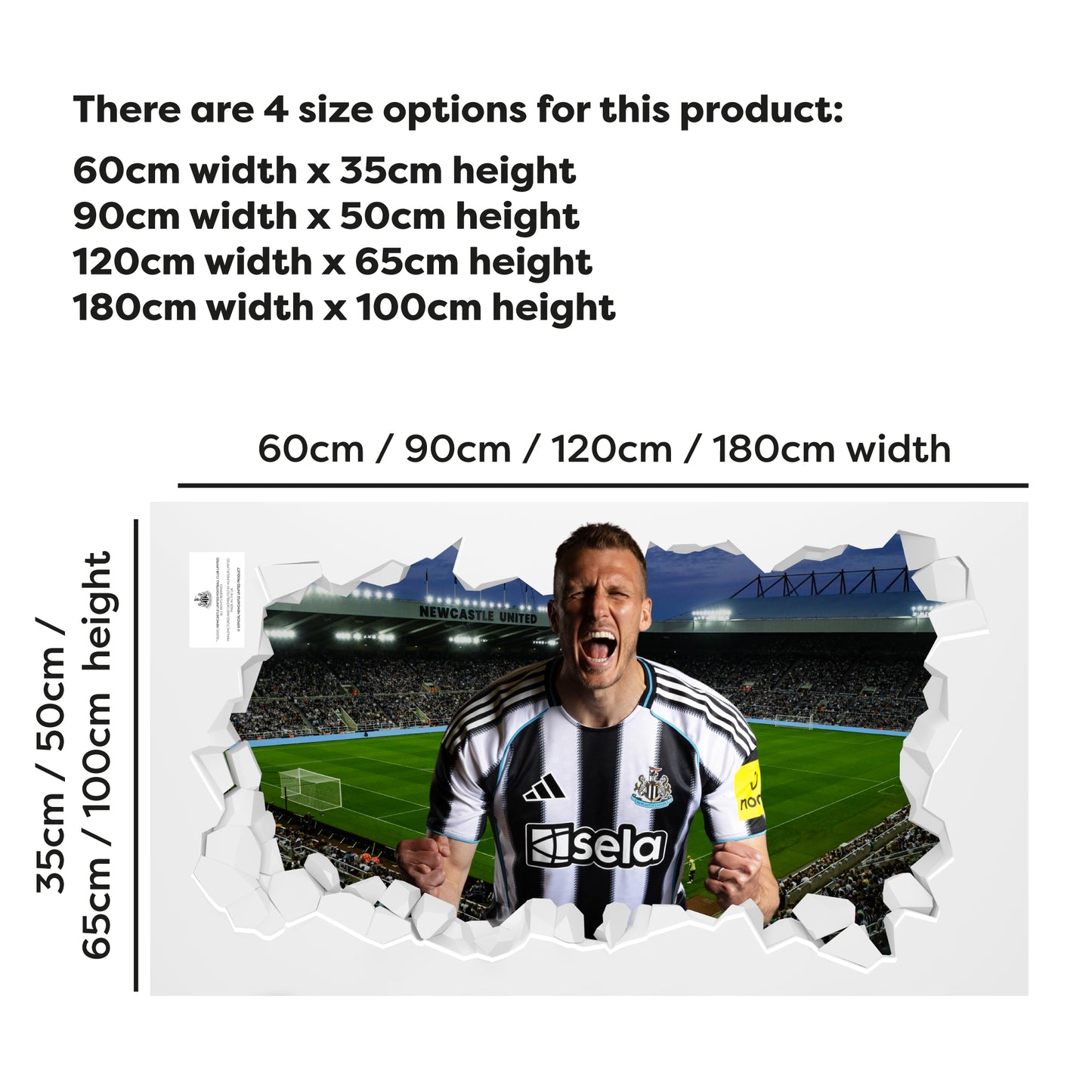 Newcastle United Football Club - Dan Burn 25/26 Broken Wall