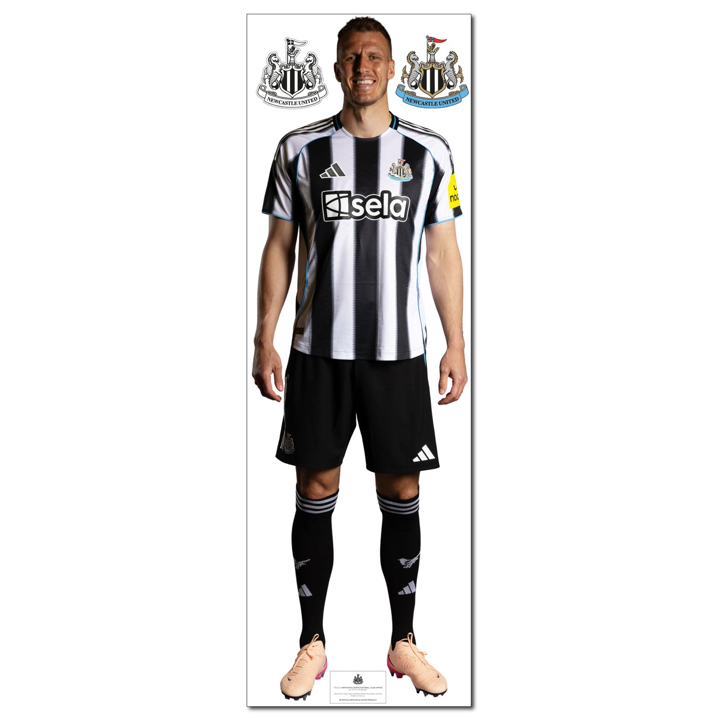 Newcastle United Wall Sticker - Dan Burn Player 25/26 Wall Decal Football Art