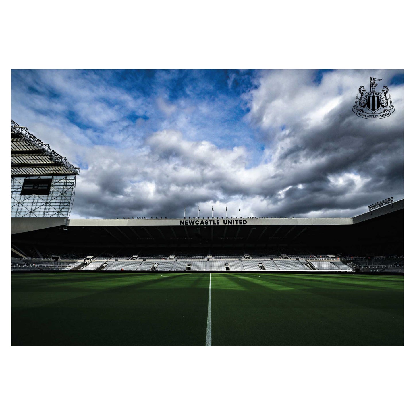 Newcastle United FC Print - Day Time Cloudy Sky Poster Football Wall Art