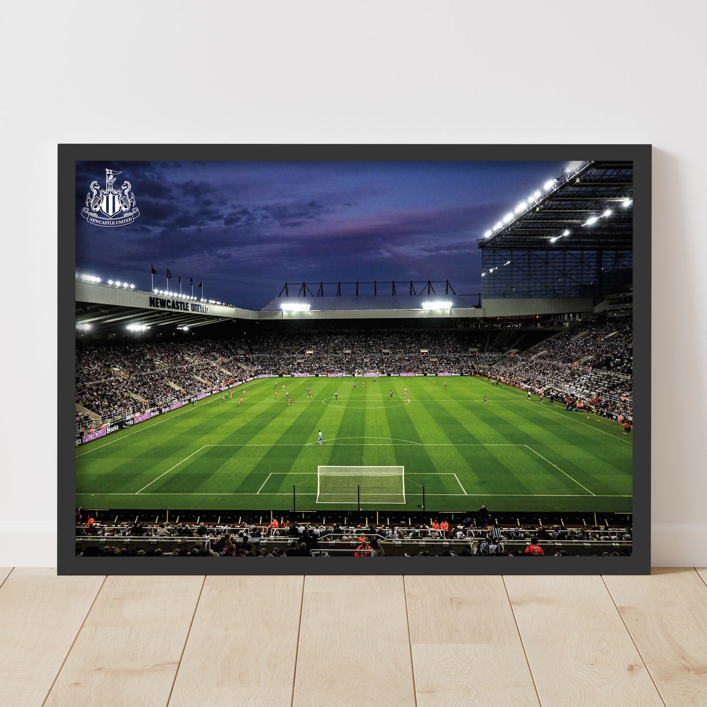 Newcastle United FC Print - Night Time Game Poster Football Wall Art