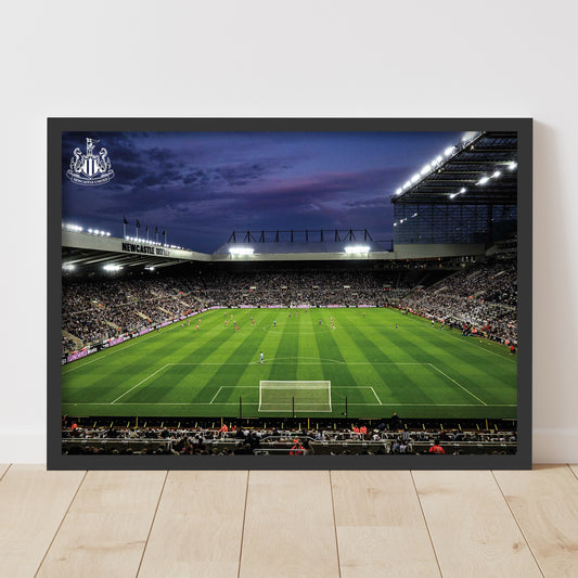 Newcastle United FC Print - Night Time Game Poster Football Wall Art