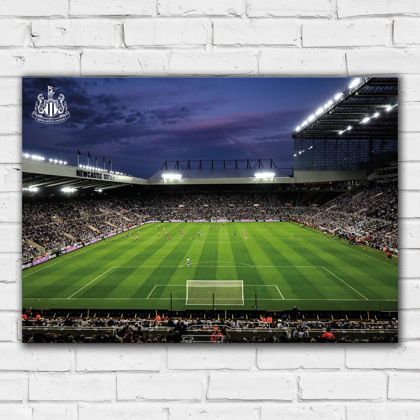 Newcastle United FC Print - Night Time Game Poster Football Wall Art