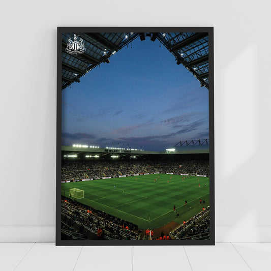 Newcastle United FC Print - From Corner Night Time Poster Football Wall Art