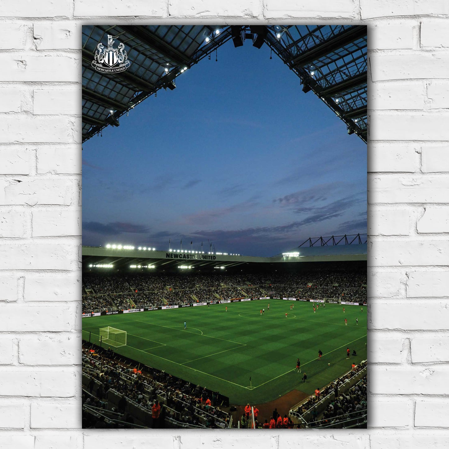 Newcastle United FC Print - From Corner Night Time Poster Football Wall Art