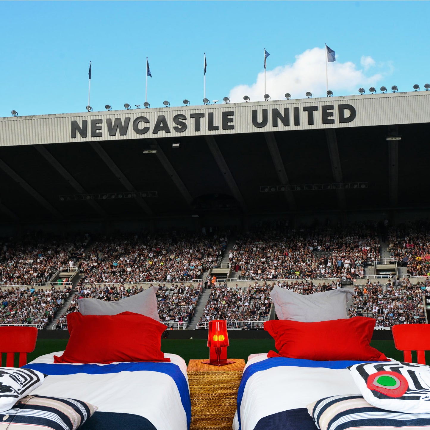 Newcastle United Football Club - Stadium Stand with Crowd Full Wall Mural
