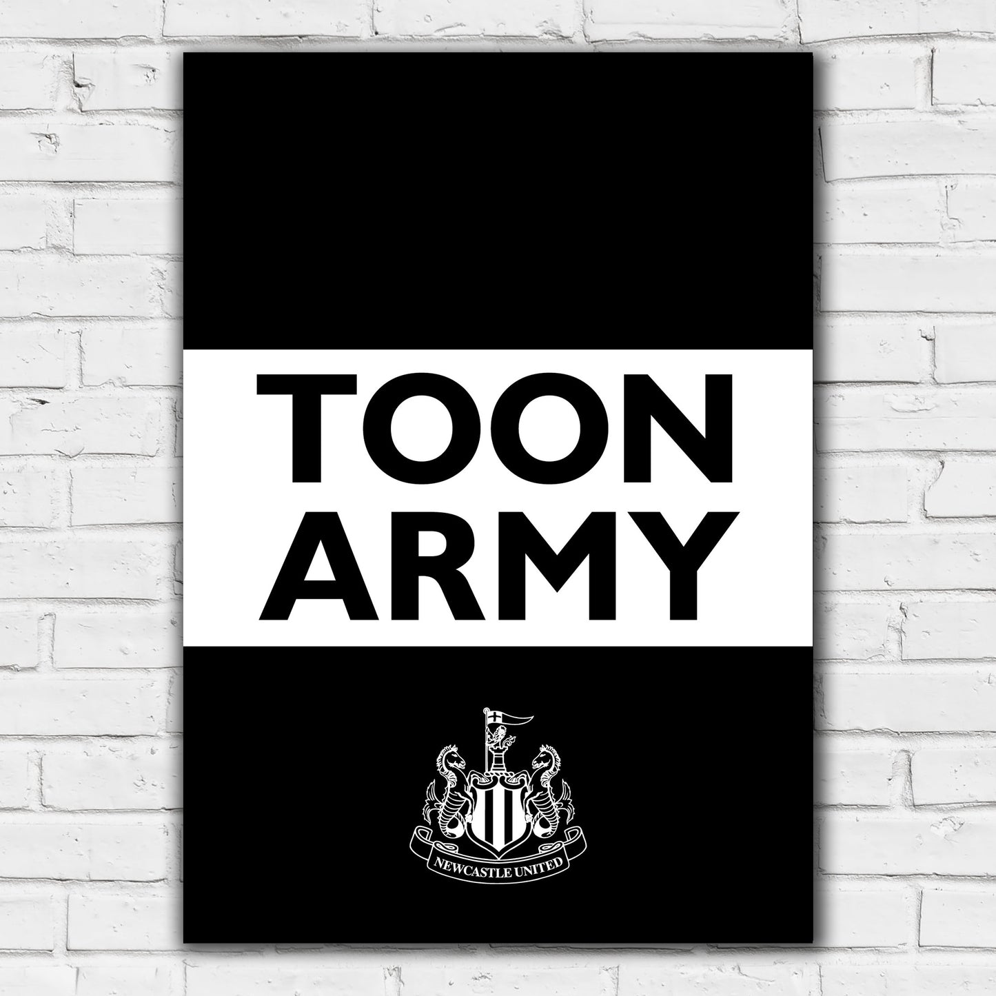 Newcastle United FC Print - Toon Army Striped Poster Football Wall Art