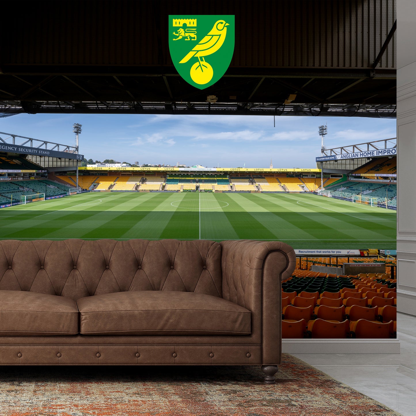 Norwich City FC - Carrow Road (Full Wall) Mural