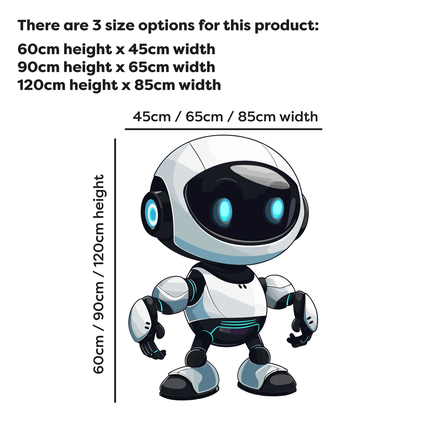 Robot Wall Sticker - One Robot Decal Wall Art