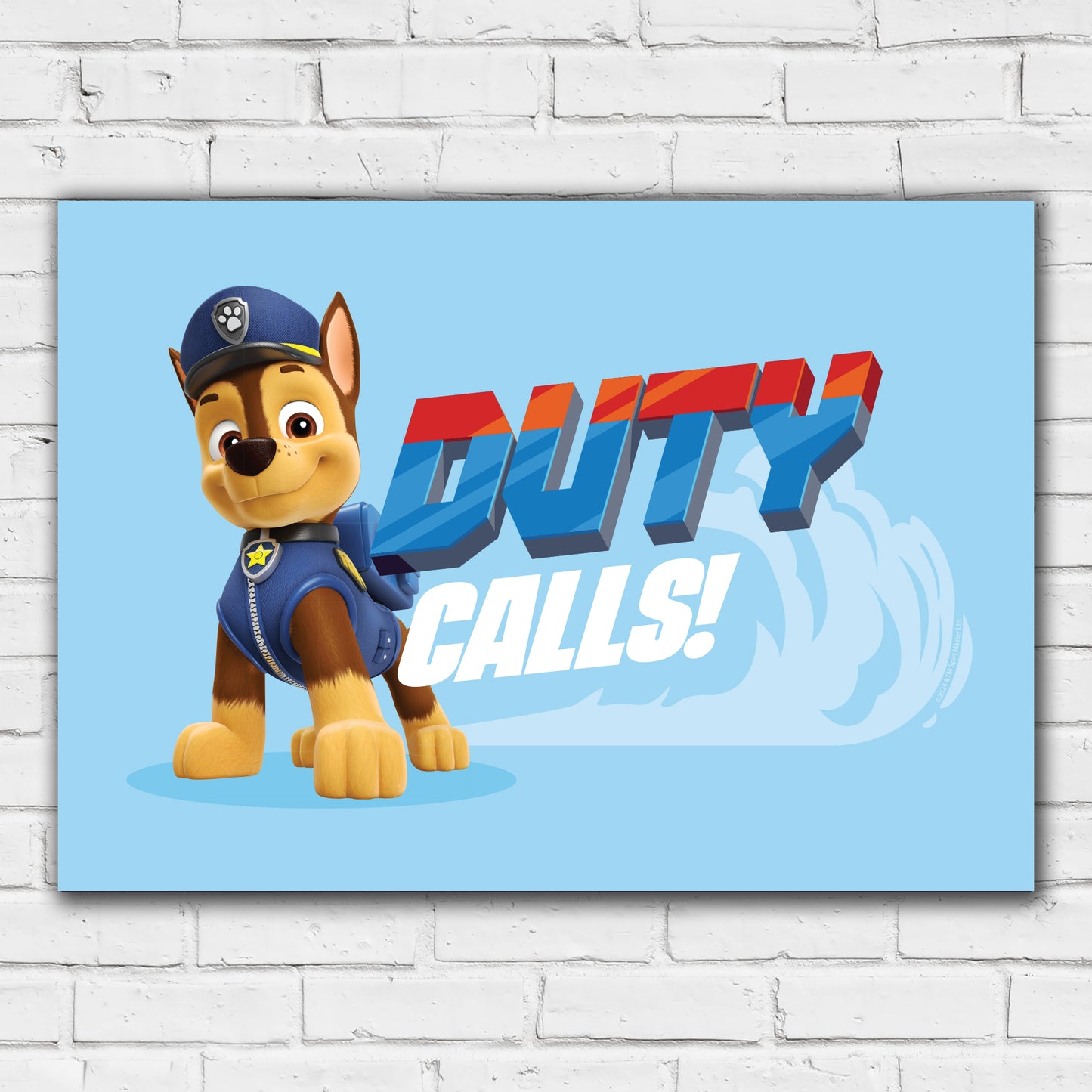 Paw Patrol Print - Chase Duty Calls Poster Wall Art