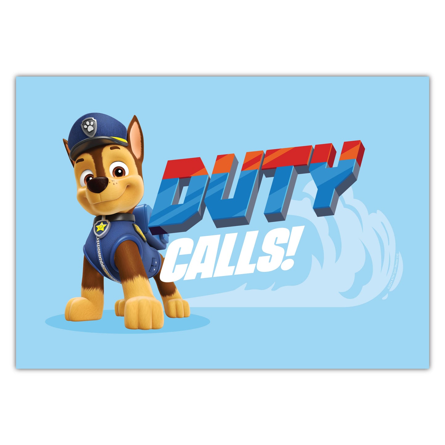 Paw Patrol Print - Chase Duty Calls Poster Wall Art