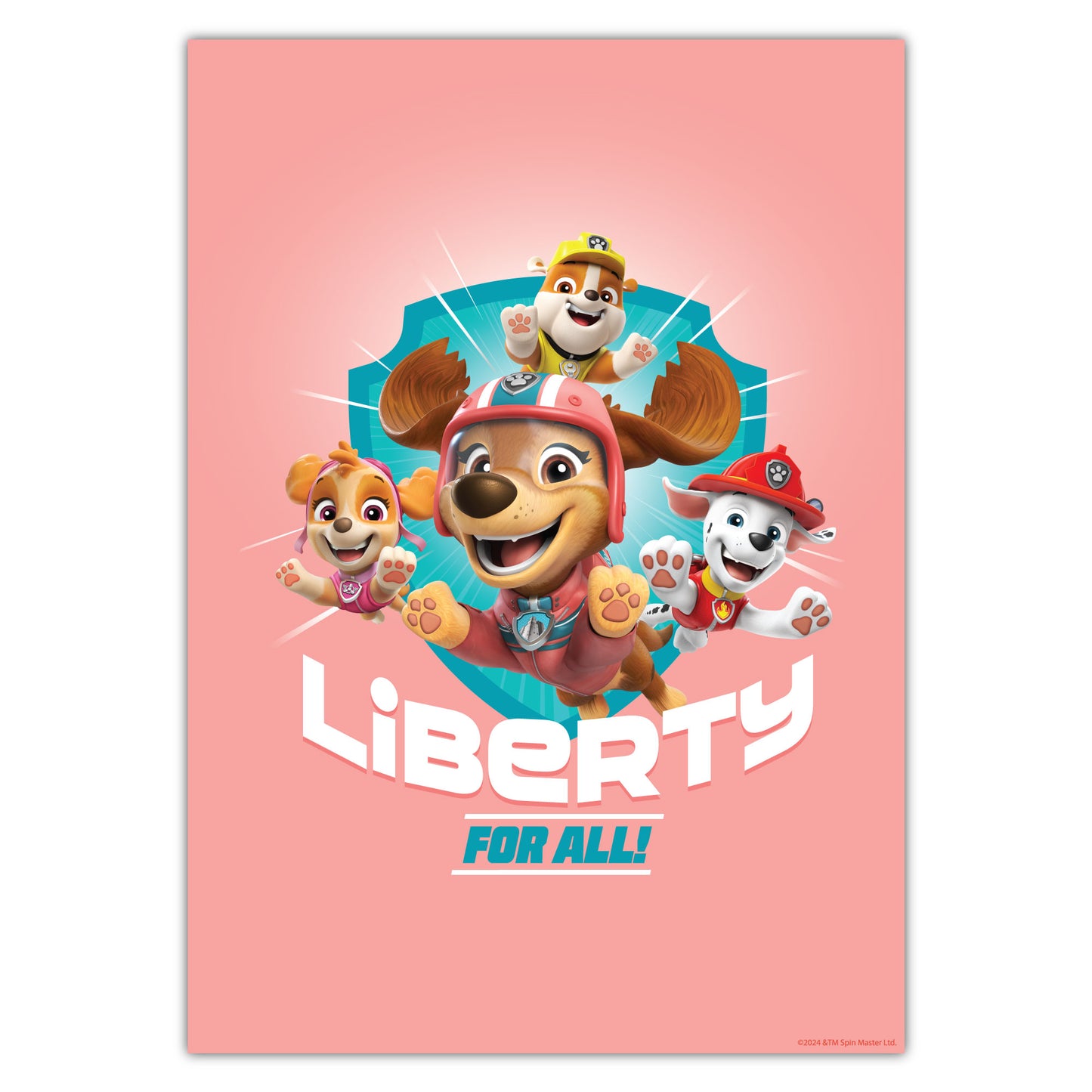 Paw Patrol Print - Liberty For All Poster Wall Art