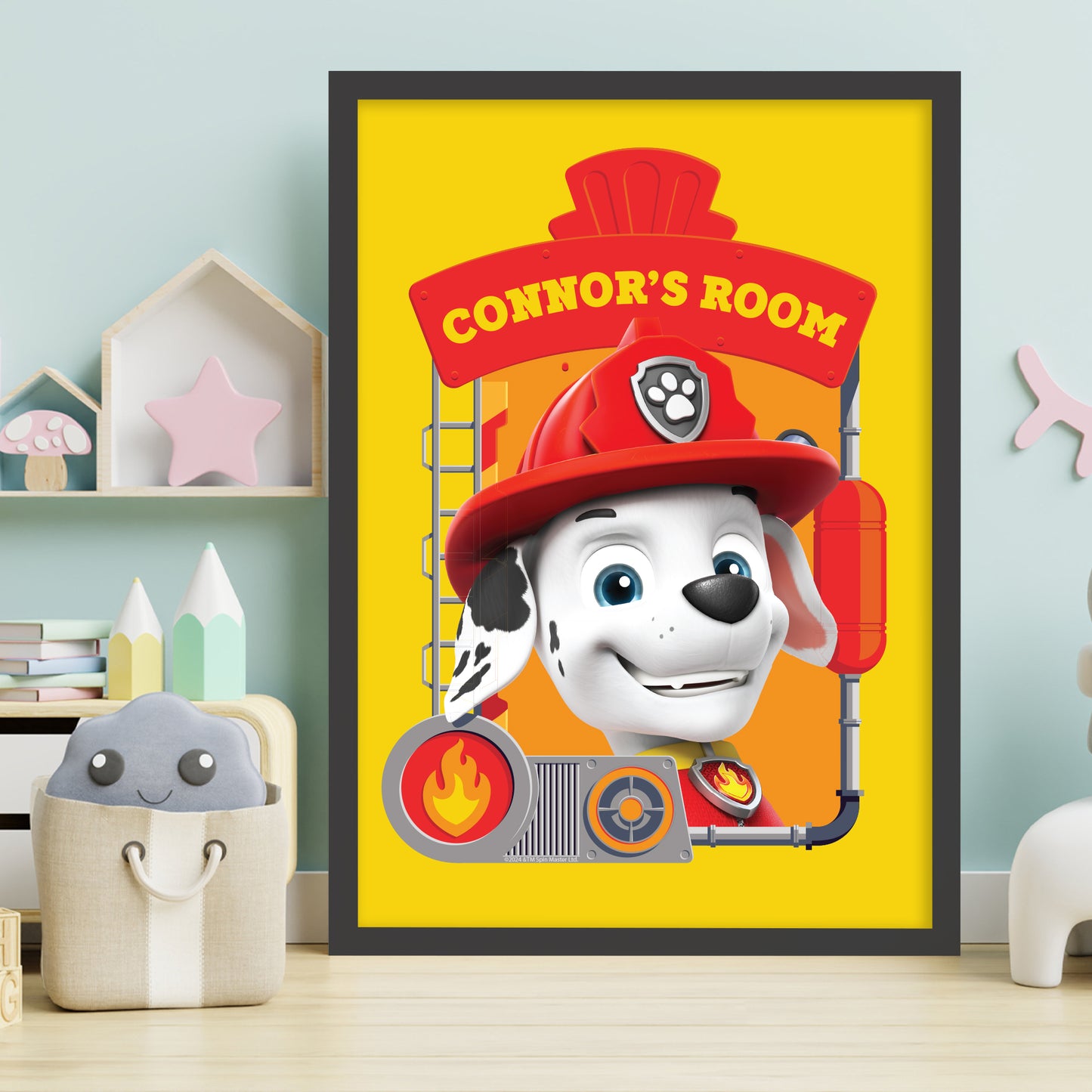 Paw Patrol Print - Marshall Graphic Personalised Poster Wall Art
