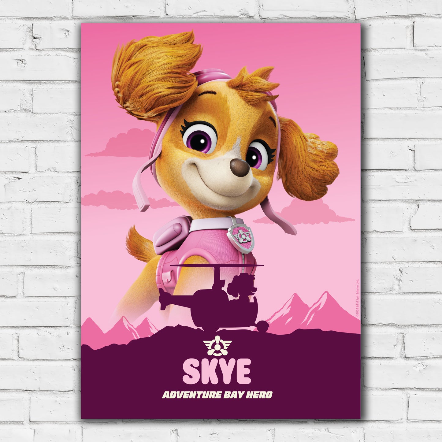 Paw Patrol Print - Skye Adventure Bay Hero Poster Wall Art